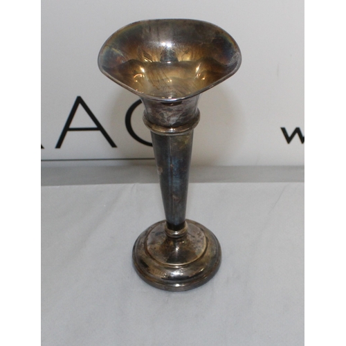 476 - Boxed Mappin And Webb Silver Hallmarked Vase
Height 15.5cm