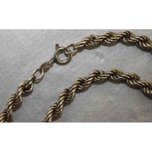 479 - Stamped 925 Silver Rope Chain