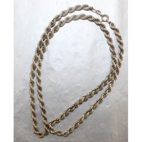 479 - Stamped 925 Silver Rope Chain