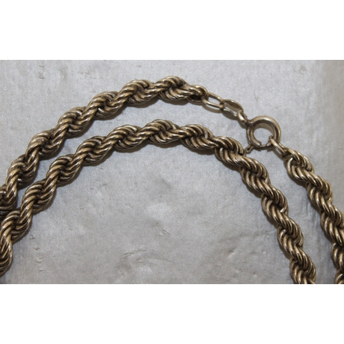 479 - Stamped 925 Silver Rope Chain