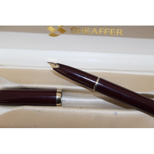 5 - 4 x Fountain Pens Parker/Sheaffer Boxed/ Parker Fountain With Broken Lid 14K Nib (UNTESTED)