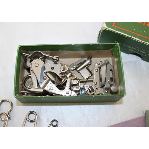 131 - Singer Sewing Machine Accessories And Large Pins