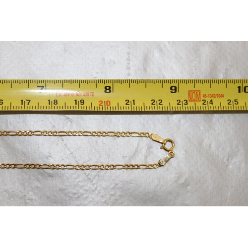 540 - Stamped 9KT Italy Figaro Necklace Total Weight 1.39g