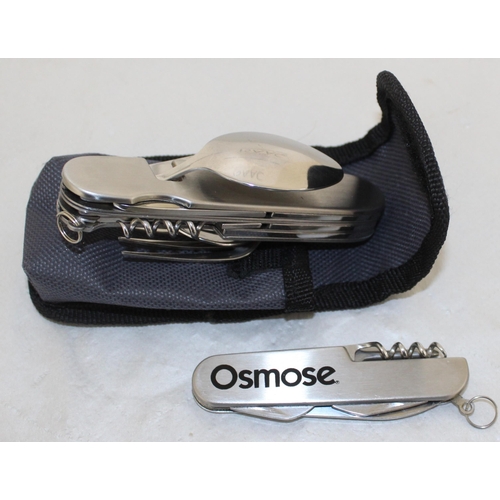 139 - Boxed TCM Cutlery Multi Tool In Pouch And A Osmose Pen Knife