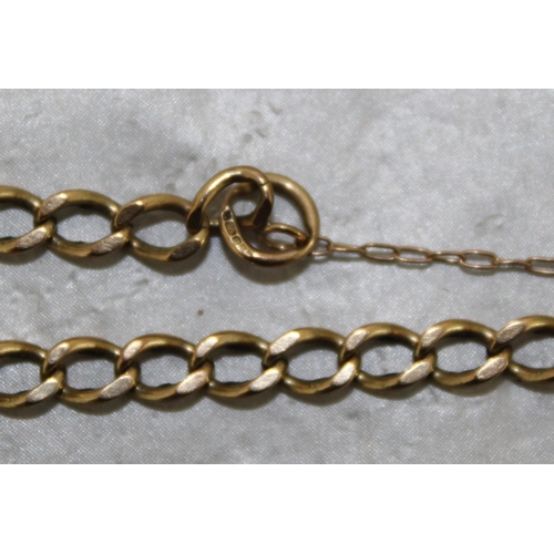 545 - Stamped 375 Gold Heart Lock Bracelet Total Weight 6.11g