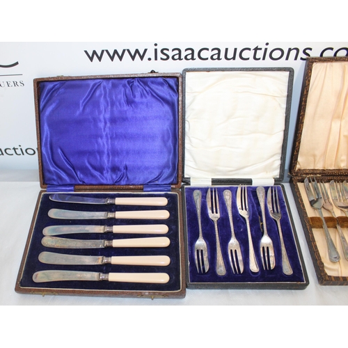 488 - 4 x Boxed EPNS Cutlery Sets