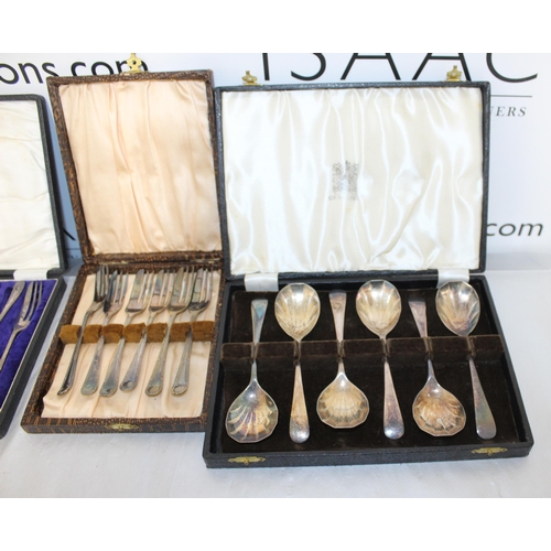 488 - 4 x Boxed EPNS Cutlery Sets