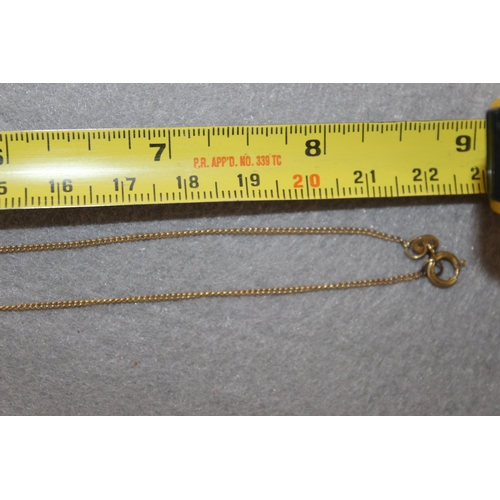 569 - Stamped 375 Gold Chain Total Weight-1.40g