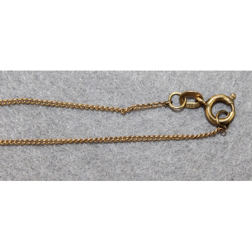 569 - Stamped 375 Gold Chain Total Weight-1.40g