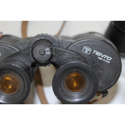 147 - Two Pairs Of Binoculars Untested In Cases Tento & Summit