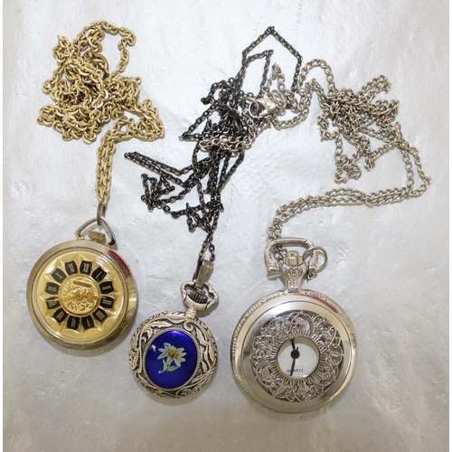 582 - Three Pocket Watches Untested On Chains Untested