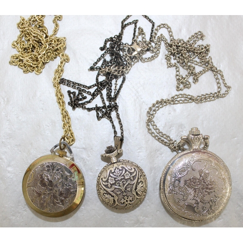 582 - Three Pocket Watches Untested On Chains Untested