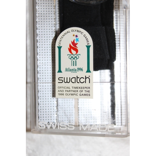 583 - Vintage Pop Swatch Swiss Made Centennial Olympic Games Atlanta 1996 (UNTESTED)  Comes With 2 x Swatc... 