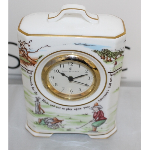 57 - Royal Doulton Ceramic Clock Series Ware Golfing Series
Dimensions 15.5 x 11 cm
UNTESTED
COLLECTION O... 