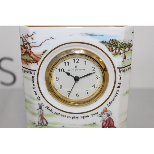 57 - Royal Doulton Ceramic Clock Series Ware Golfing Series
Dimensions 15.5 x 11 cm
UNTESTED
COLLECTION O... 