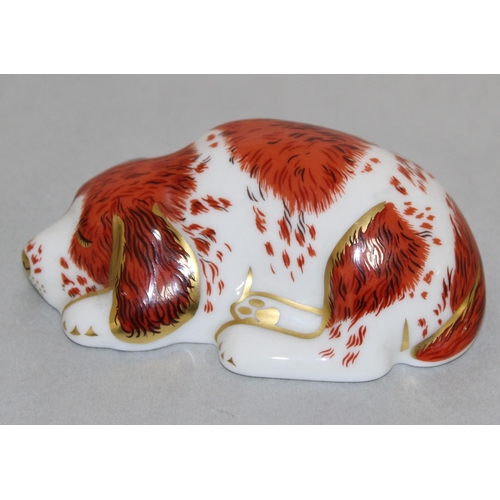 68 - Royal Crown Derby Paper Weight Gold Stopper Puppy
COLLECTION ONLY