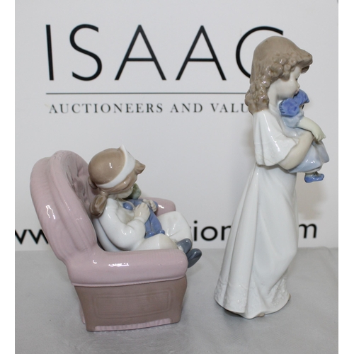 76 - NAO BY Lladro 2 x Figurines 
Tallest 21cm
COLLECTION ONLY