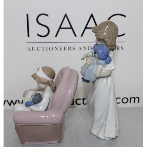 76 - NAO BY Lladro 2 x Figurines 
Tallest 21cm
COLLECTION ONLY