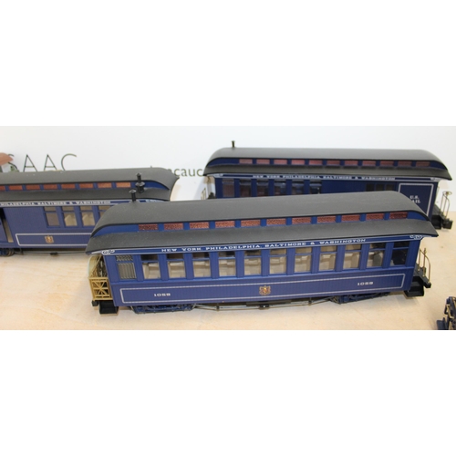 681 - BACHMAN B&O Royal Blue Line G Gauge Train and Carriages

Includes Engine, 3 Carriages and a Coal Car... 