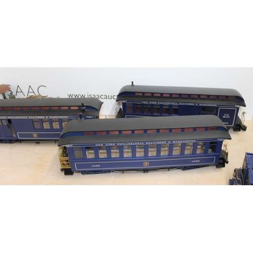 681 - BACHMAN B&O Royal Blue Line G Gauge Train and Carriages

Includes Engine, 3 Carriages and a Coal Car... 