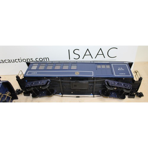 681 - BACHMAN B&O Royal Blue Line G Gauge Train and Carriages

Includes Engine, 3 Carriages and a Coal Car... 