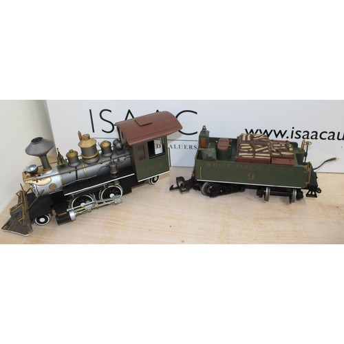 681 - BACHMAN B&O Royal Blue Line G Gauge Train and Carriages

Includes Engine, 3 Carriages and a Coal Car... 