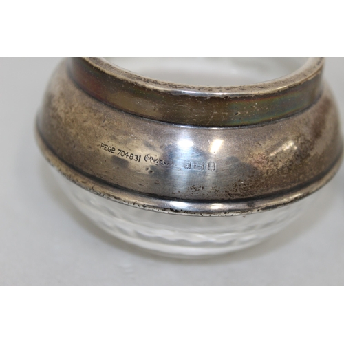 507 - Silver Hallmarked Top On Glass Powder Puff
Collection Only