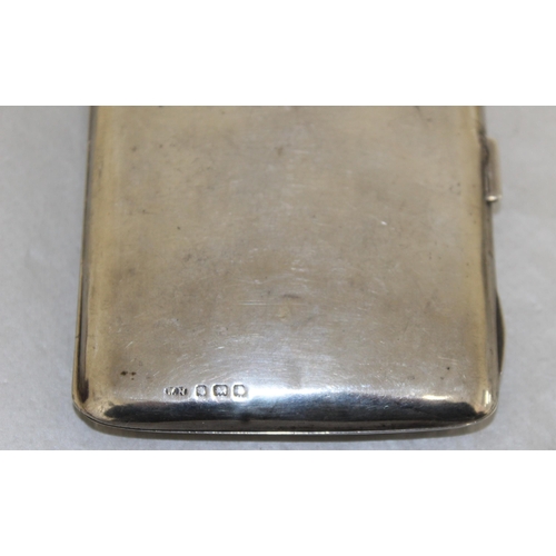 508 - Silver Hallmarked Card/Stamp, Writing Case 
Dimensions 10cm x 7.5 cm