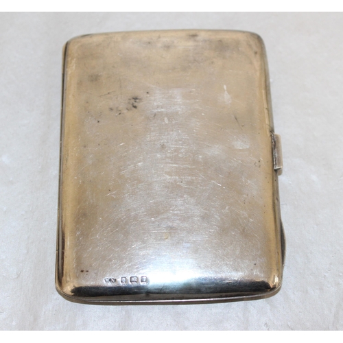 508 - Silver Hallmarked Card/Stamp, Writing Case 
Dimensions 10cm x 7.5 cm