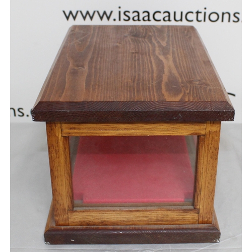 157 - Wooden Glass Display Cabinet
Collection Only 29cm x 16.5 x 19cm