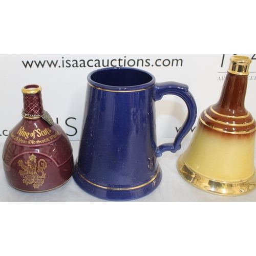 225 - Selection Of Decanters/Ceramic Tankards/Jug Inc Spode/HCW/Harry E TUNNICLIFFE LTD ETC
Damage Shown I... 