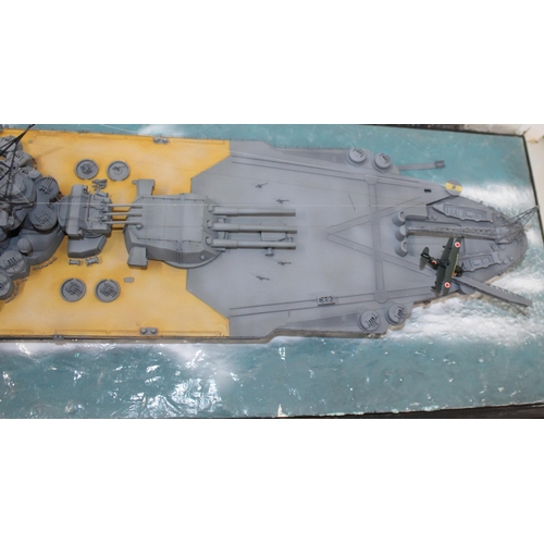 690 - Cased Japanese Battleship on Stand within Perspex Case(Damage To Case As Shown In Pictures)
144cm x ... 