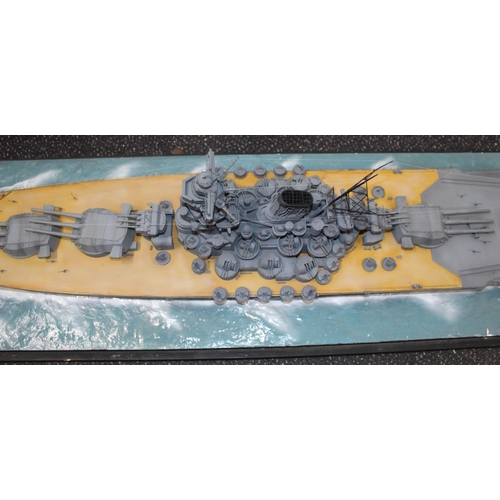 690 - Cased Japanese Battleship on Stand within Perspex Case(Damage To Case As Shown In Pictures)
144cm x ... 