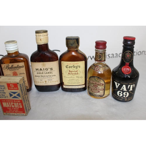 239 - Quantity Of Some Rare Collectable Vintage Miniatures Whisky Some With Contents Various Conditions
Co... 