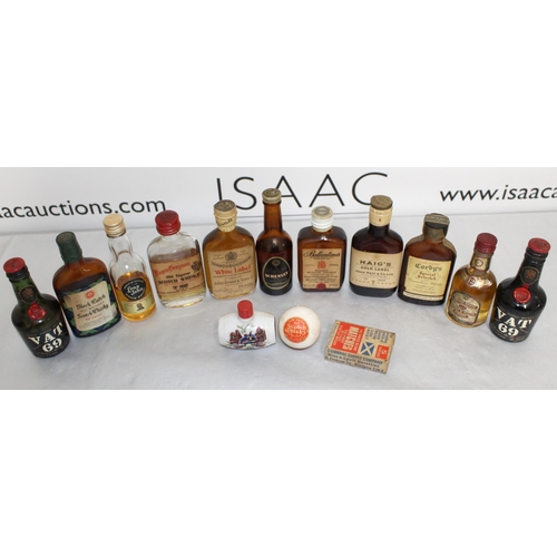 239 - Quantity Of Some Rare Collectable Vintage Miniatures Whisky Some With Contents Various Conditions
Co... 