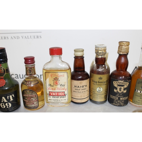 242 - Quantity Of Some Rare Collectable Vintage Miniatures Whisky Some With Contents Various Conditions
Co... 