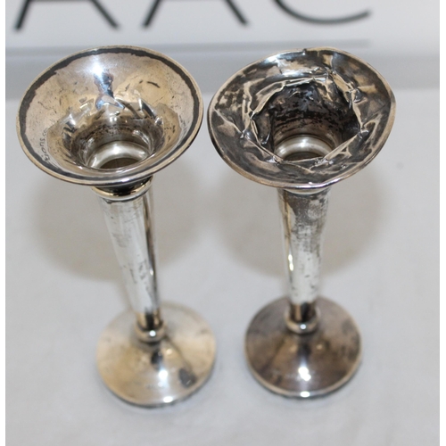 524 - Two Silver Hallmarked Candlestick Holders
Height-12.5cm