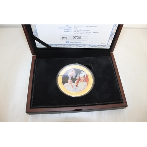 333 - 1 x Boxed Commemorative Medal (The Longest Reigning Monarch1952-2015) And 1 x Boxed HRH Prince Georg... 