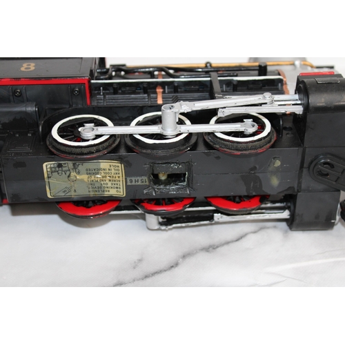 728 - Two Garden Gauge Toy Trains with Work Carriages - Untested - Collection Only...