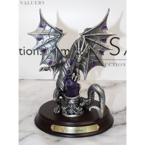Boxed 2 x Myth And Magic Sculpture By The Tudor Mint Including