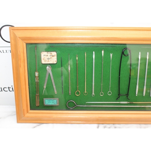 21 - Display Glass Framed Tackle /Fishing Memorabilia
64cm x 28.5cm
COLLECTION ONLY