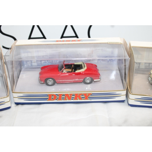 775 - Three DINKY Matchbox Diecast Cars in Boxes