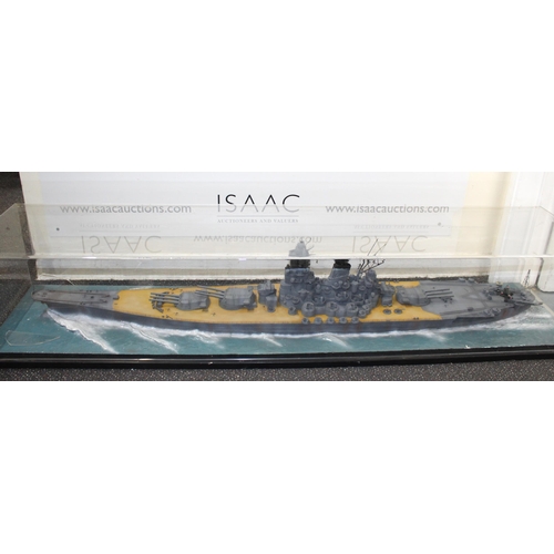 778 - Cased Japanese Battleship on Stand within Perspex Case(Damage To Case As Shown In Pictures)
144cm x ... 