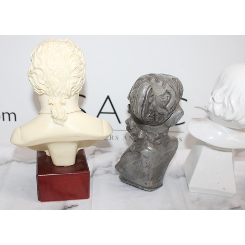 40 - Four Bust Figures - Different Compositions  - Tallest 21cm - Collection Only