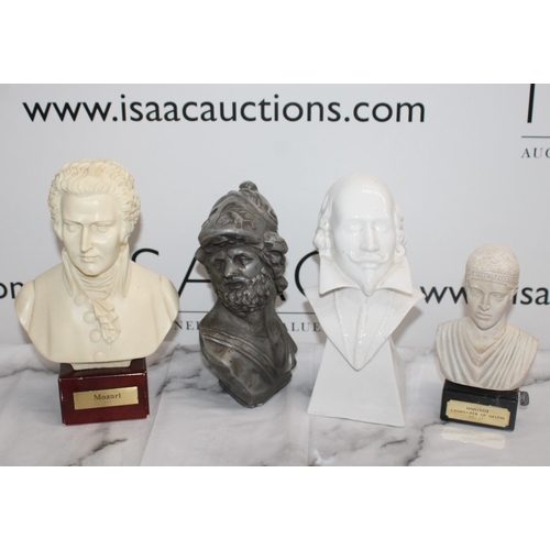 40 - Four Bust Figures - Different Compositions  - Tallest 21cm - Collection Only