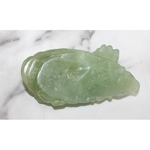 44 - Jade Laying Buddha Figurine - Length 12cm