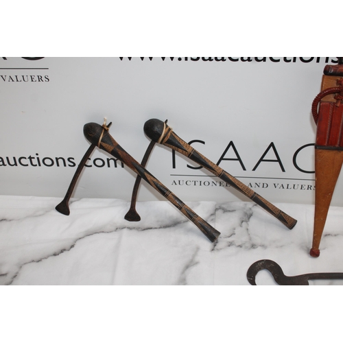 10 - Wooden Carved Collectable / African Tools