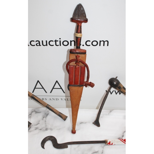 10 - Wooden Carved Collectable / African Tools