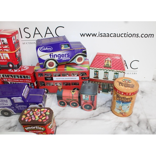 58 - Various Collectable Tins - Houses / Vehicles Etc