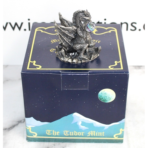 64 - Boxed 4 x Myth And Magic Sculpture By The Tudor Mint Including 
3864 Sincere Friends
3865 The Feroci... 